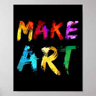 Affiche Peintre d'art Artiste Enseignant Cadeau Artsy Homm