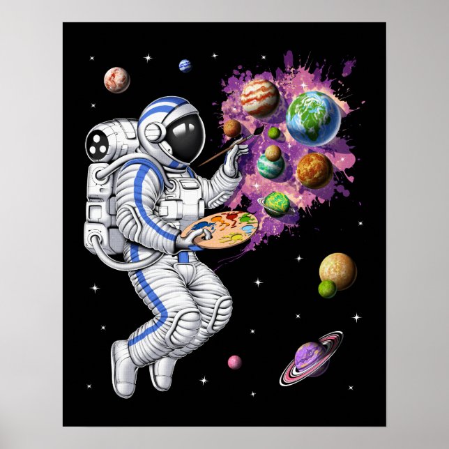 Affiche Peintre d'astronaute spatial (Devant)