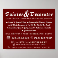 Peintre et décorateur rouge moderne