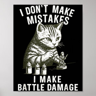 Affiche Peintre Miniature Chat Dommages de Combat Miniatur