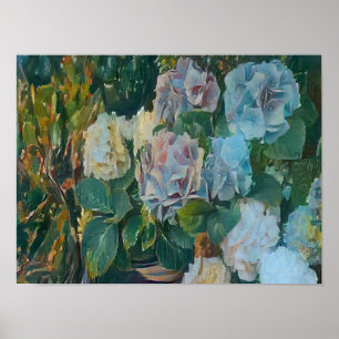 Affiche Peinture à fleurs d'été