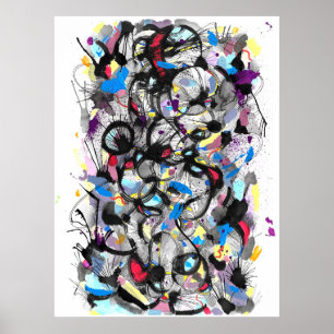 Affiche Peinture à galaxie