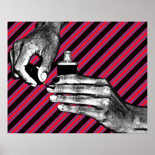 Affiche Peinture à la main Fingernails Manicure Maquillage