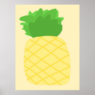 Affiche peinture à l'ananas