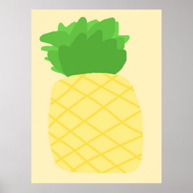 Affiche peinture à l'ananas (Devant)