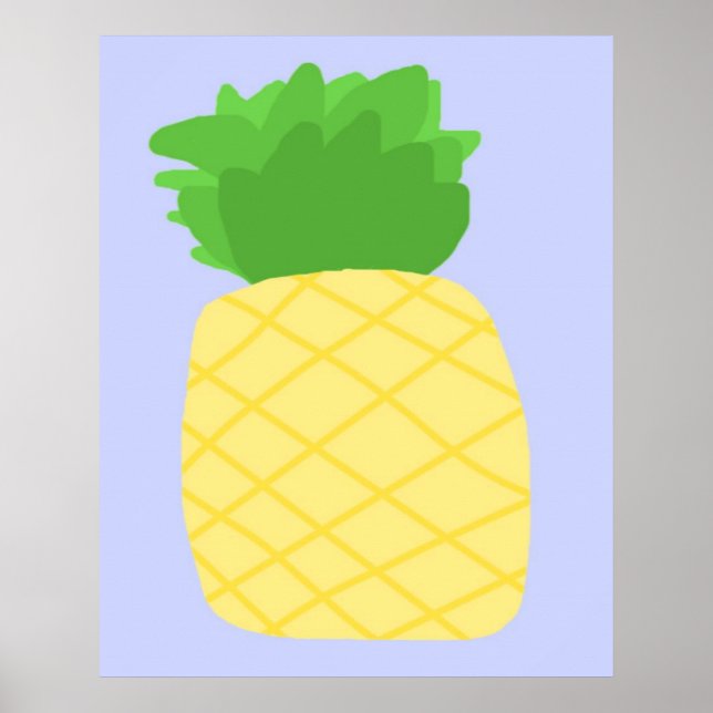 Affiche peinture à l'ananas (Devant)