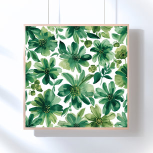 Affiche Peinture à l'aquarelle botanique florale du jardin