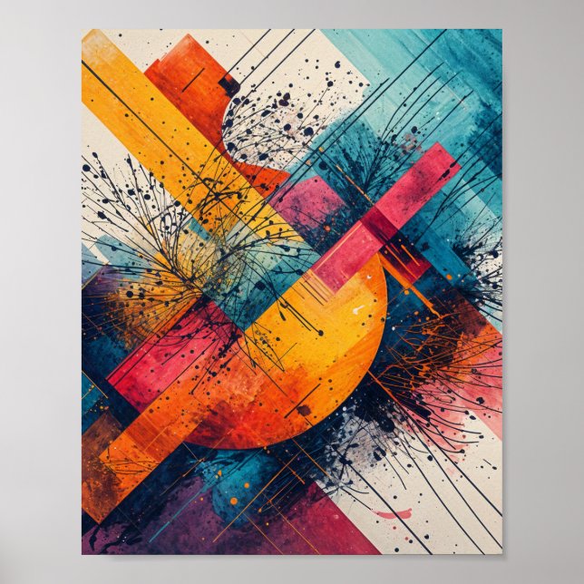 Affiche Peinture à l'eau flottante (Devant)