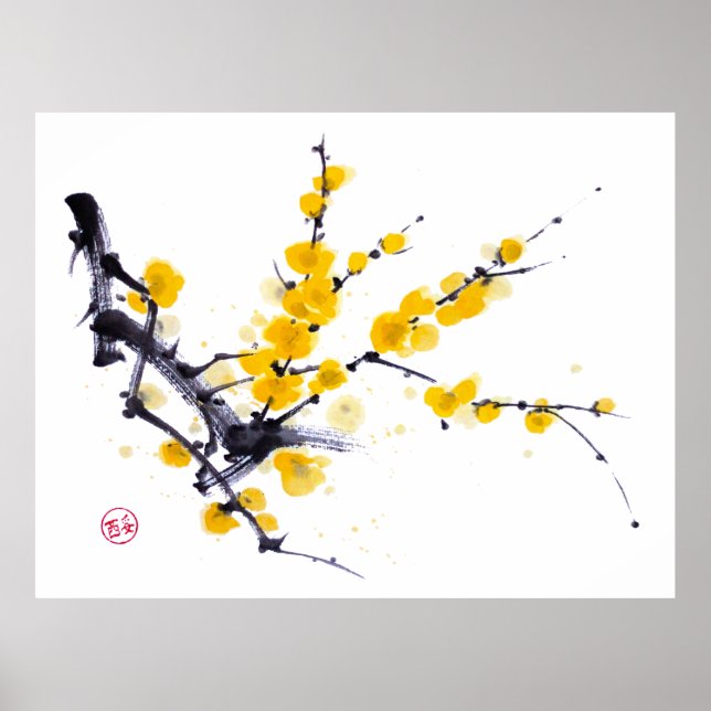 Affiche Peinture à l'encre sucrée et à l'aquarelle (Devant)