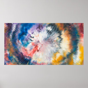 Affiche Peinture à l'huile 4K. L'abstraction créative colo