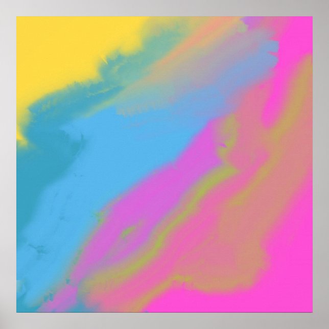 Affiche Peinture à l'huile abstraite (Devant)