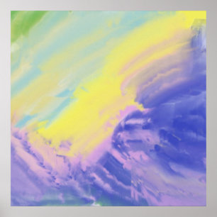 Affiche peinture à l'huile abstraite