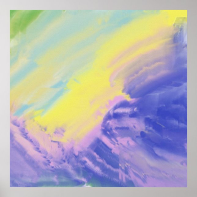 Affiche peinture à l'huile abstraite (Devant)