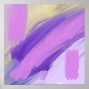 Affiche peinture à l'huile abstraite colorée