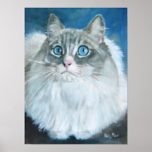 Peinture à l'huile de chat Ragdoll