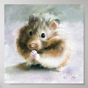 Affiche Peinture à l'huile de hamster