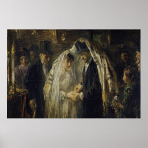 Affiche Peinture à l'huile de Mariage juif par Thomas Ansh