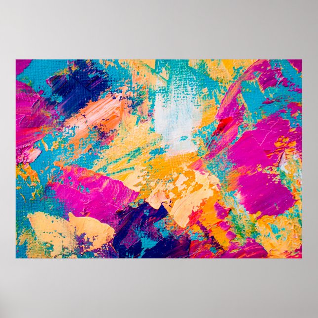 Affiche Peinture à l'huile dessinée à la main. arrière - p (Devant)