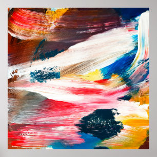 Affiche Peinture à l'huile dessinée à la main. arrière - p