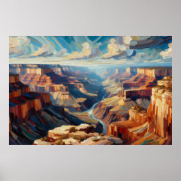 Affiche Peinture à l'huile du Grand Canyon