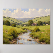 Peinture à l'huile impressionniste de la vallée du