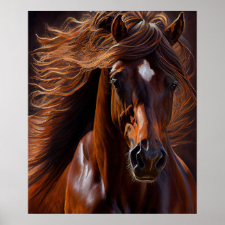 Affiche Peinture à l'huile Morgan Horse