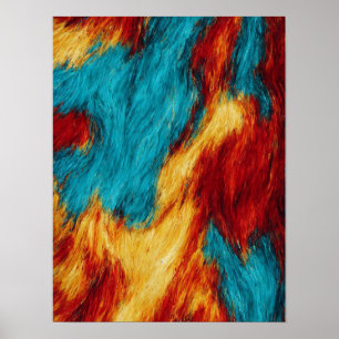 Affiche Peinture à l'huile numérique 3D abstraite
