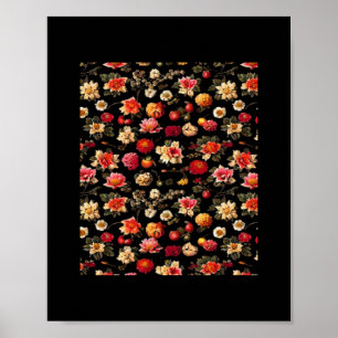 Affiche Peinture à l'huile Vintage Whimsigoth Chintz