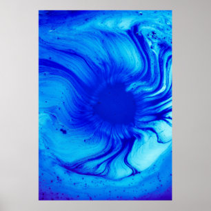 Affiche Peinture abstraite bleue et turquoise