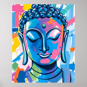 Affiche Peinture Abstraite de Bouddha