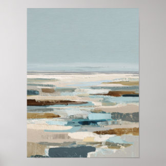 Affiche Peinture Abstraite du Rivage Côtiers