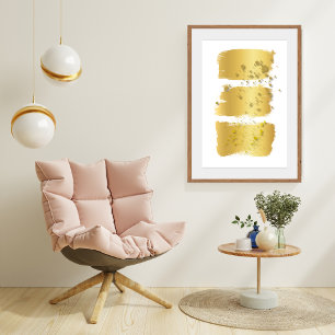 Affiche Peinture Abstraite Moderne Élégante de Trait de Po