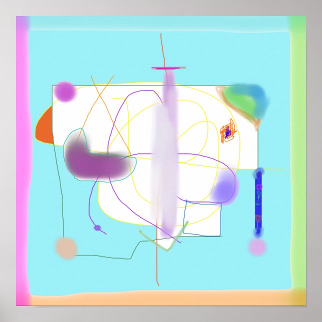 Affiche Peinture Abstraite numérique (Devant)