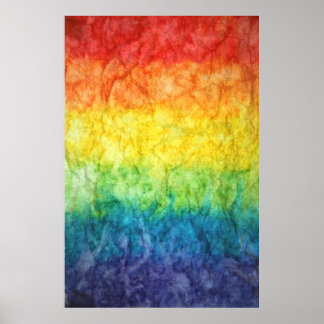 Affiche Peinture abstraite orange verte et bleue