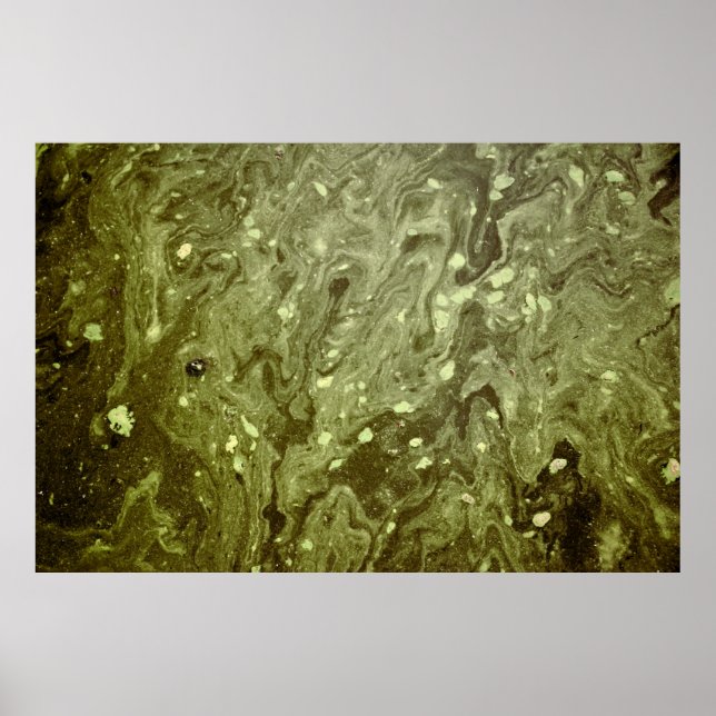 Affiche Peinture abstraite verte (Devant)