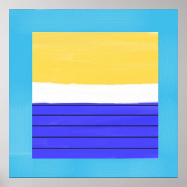 Affiche peinture acrylique abstraite (Devant)