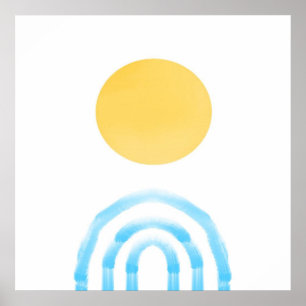 Affiche peinture acrylique abstraite