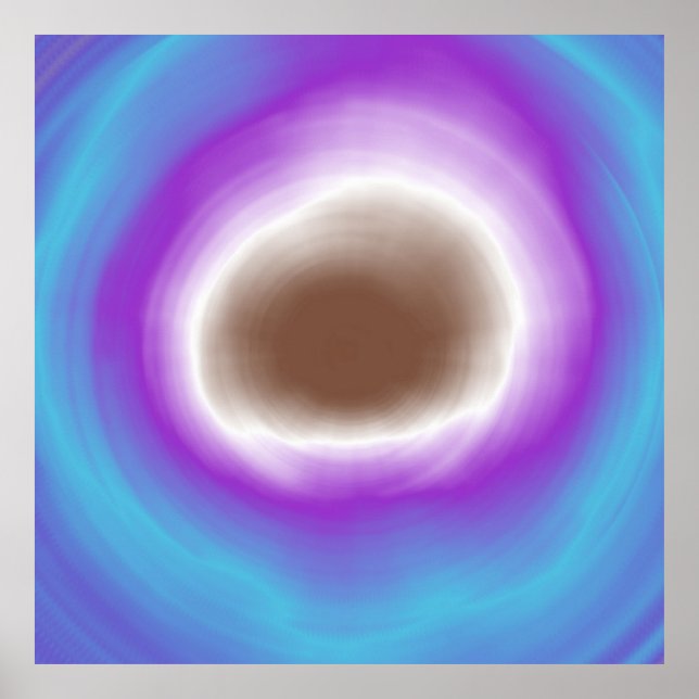 Affiche Peinture acrylique abstraite en spirale colorée (Devant)