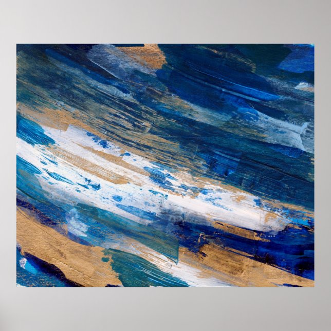 Affiche Peinture acrylique. OEuvre peinte à la main tendan (Devant)