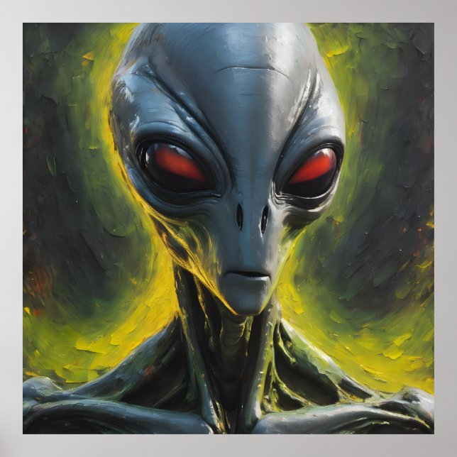 Affiche Peinture Alien gris (Devant)