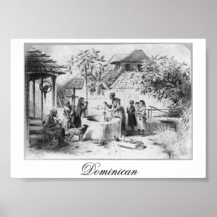 Affiche Peinture antique de la République Dominicaine