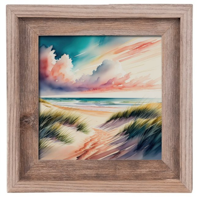 Affiche Peinture aquarelle de plage (Créateur téléchargé)