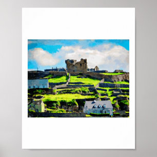 Affiche Peinture aquarelle du paysage d'Inishmore présen