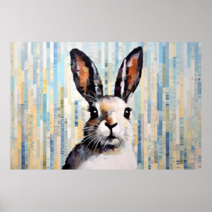 Affiche Peinture Art Décor Lapin Animal Peinture