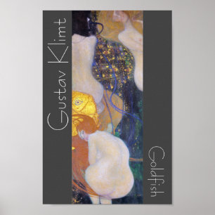 Affiche Peinture Art Nouveau de Klimt Goldfish restaurée