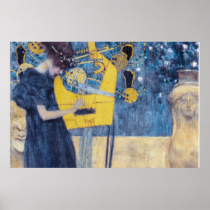 Affiche Peinture Art Nouveau "Musique I" de Gustav Klimt 