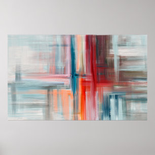 Affiche Peinture artisanale dessinée à la main. Huile sur 