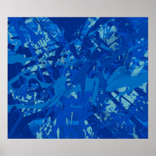 Affiche Peinture artisanale en encre. Mur Abstrait. Créati