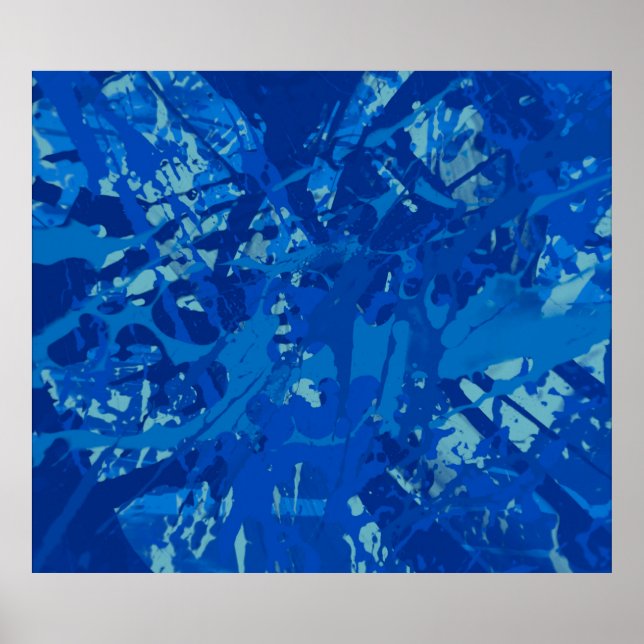 Affiche Peinture artisanale en encre. Mur Abstrait. Créati (Devant)