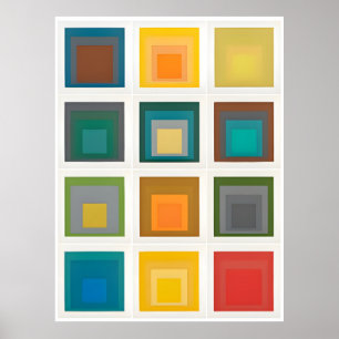 Affiche peinture artistique de Josef Albers